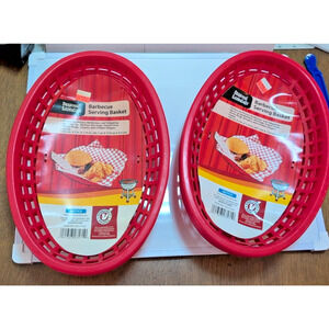 Set Of 4 Seasonal Essentials BBQ Serving Basket Supervalu vtg?--need cleaning